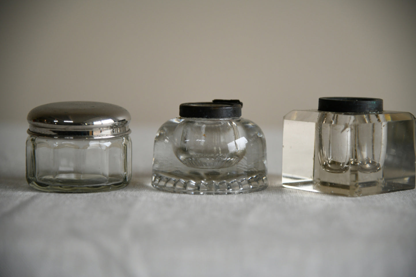 Antique Glass Inkwells