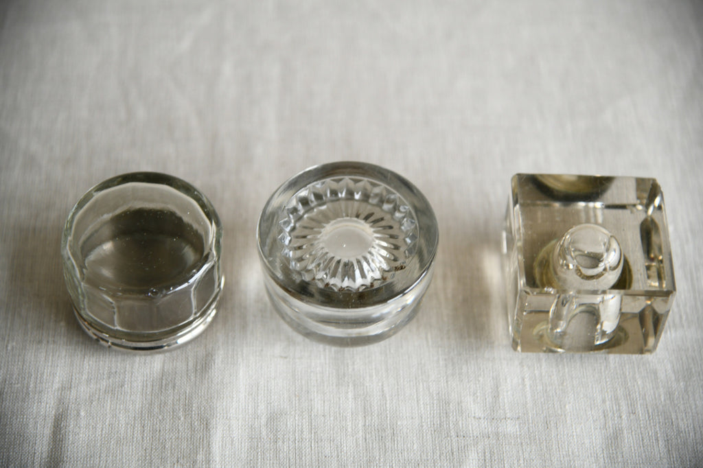 Antique Glass Inkwells