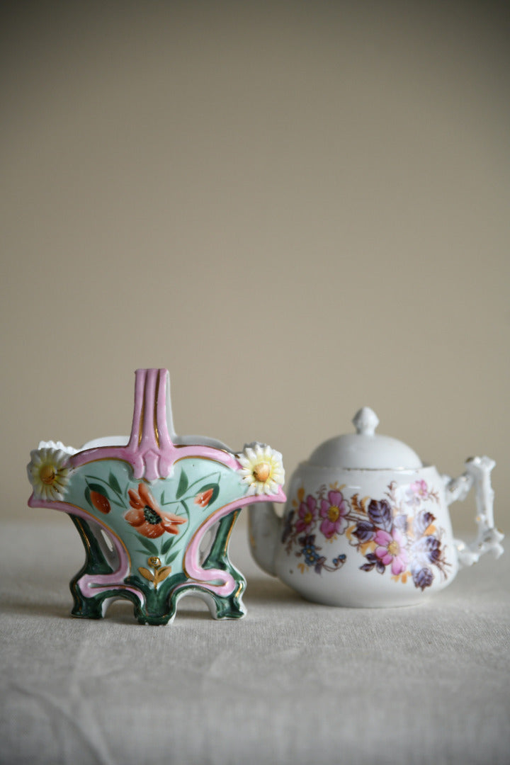 Victorian Souvenirs - Posy Vase & Miniature Teapot