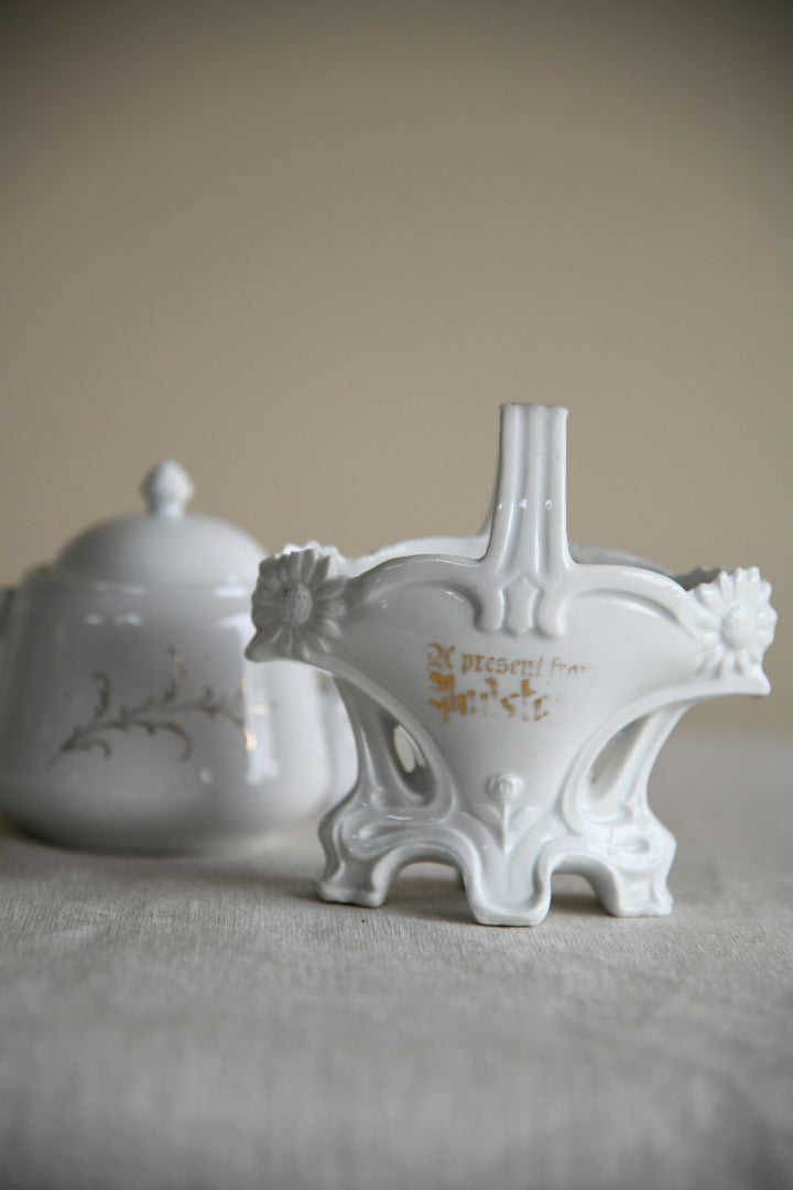 Victorian Souvenirs - Posy Vase & Miniature Teapot