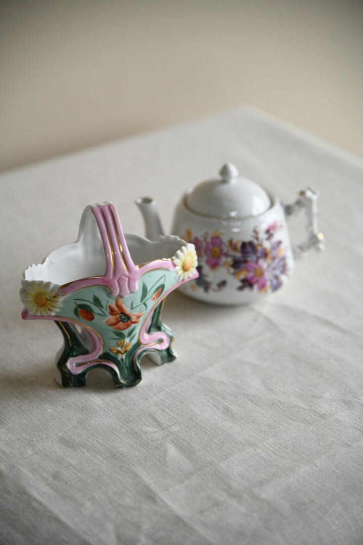 Victorian Souvenirs - Posy Vase & Miniature Teapot