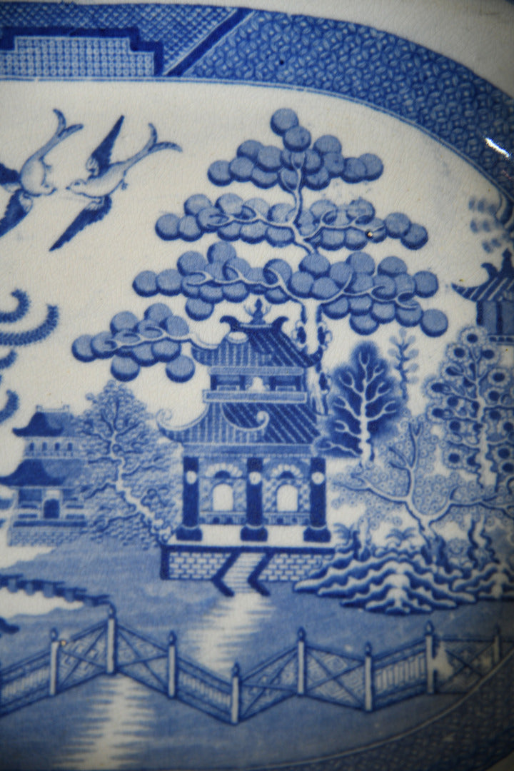 Large Willow Pattern Meat Plate