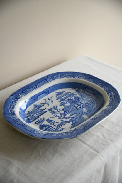 Large Willow Pattern Meat Plate