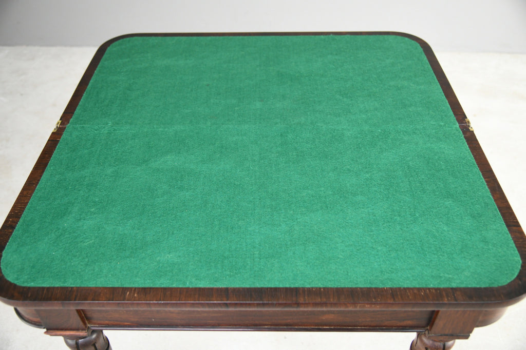 Antique Rosewood Card Table