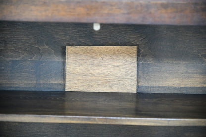 Large Oak Glazed Bookcase