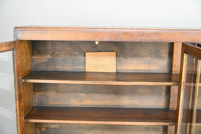 Large Oak Glazed Bookcase