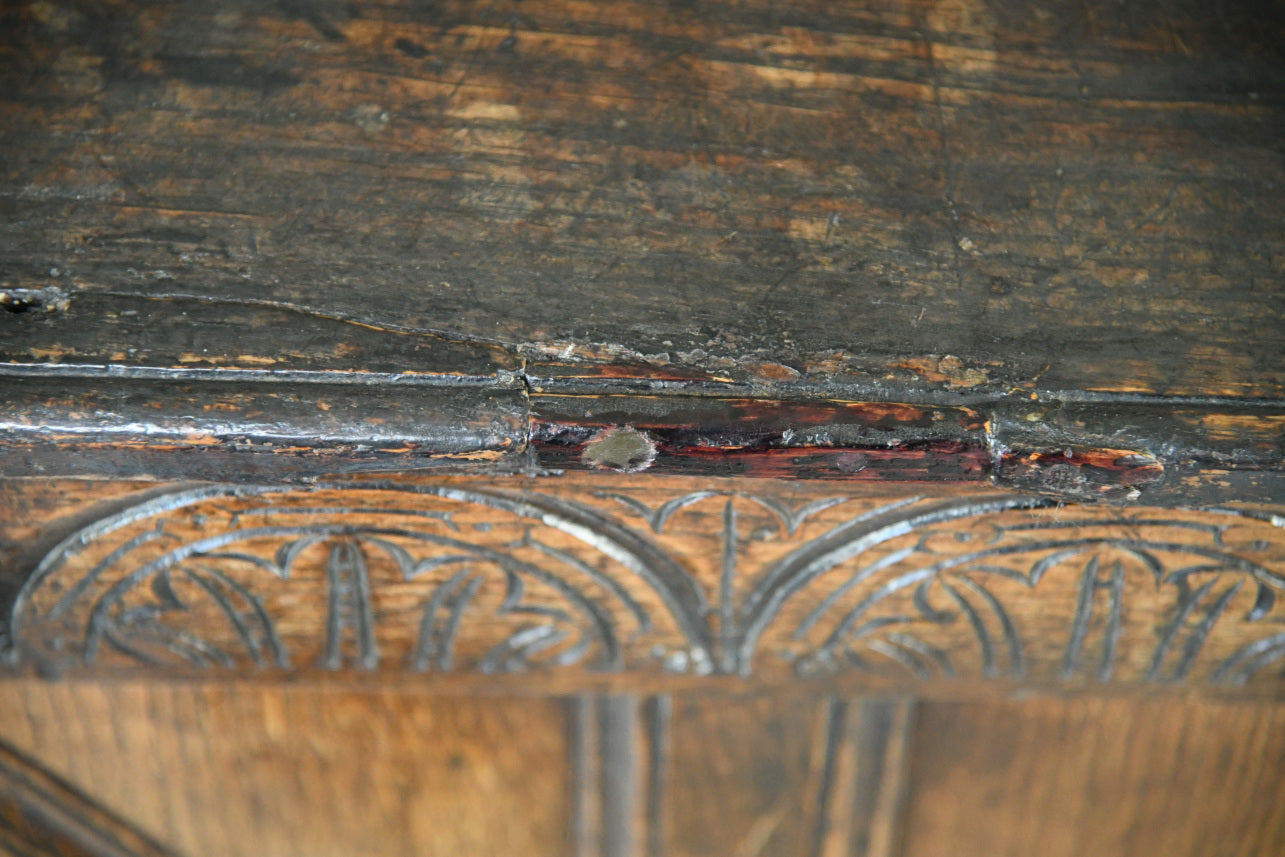 English 18th Century Oak Coffer