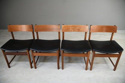 4 Retro Teak Dining Chairs