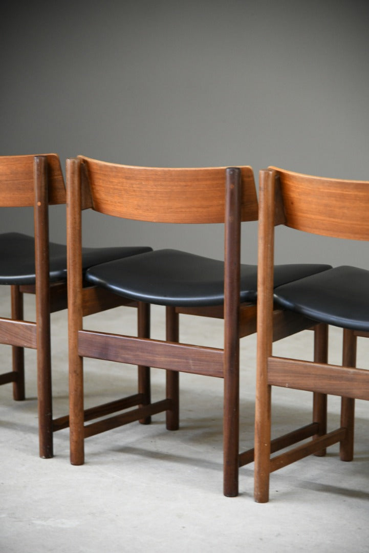 4 Retro Teak Dining Chairs