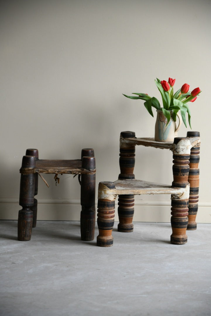 Primitive Indian Stool & Step