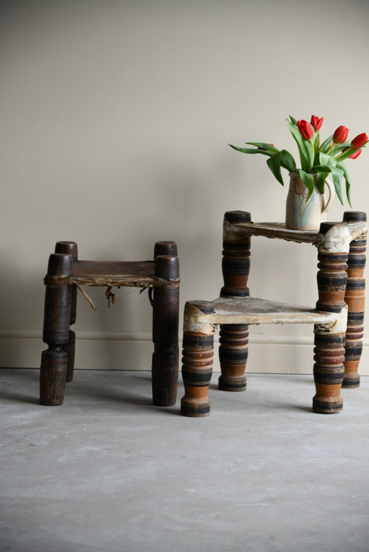 Primitive Indian Stool & Step