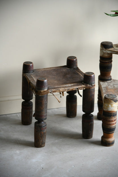 Primitive Indian Stool & Step