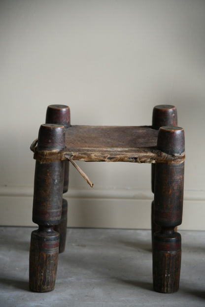 Primitive Indian Stool & Step