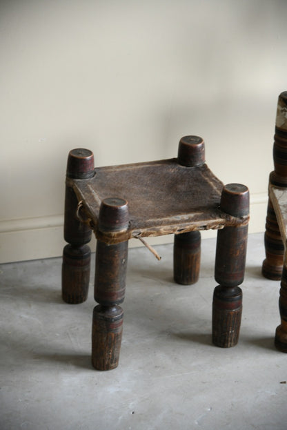 Primitive Indian Stool & Step