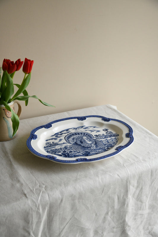 Blue & White Turkey Platter