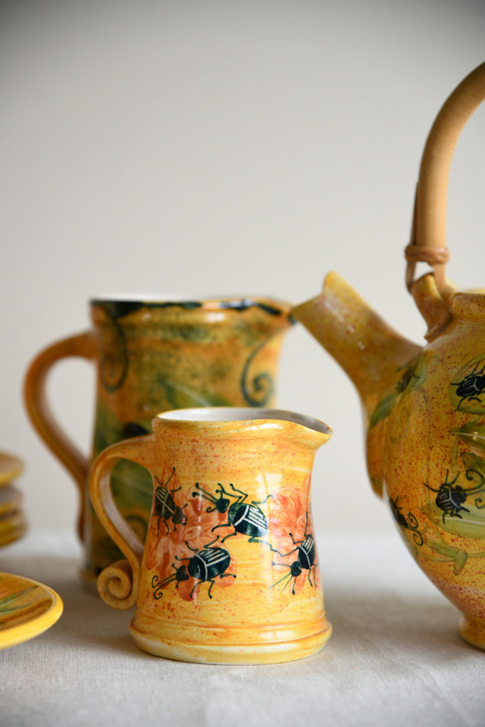 Studio Pottery Beetle Tea Set