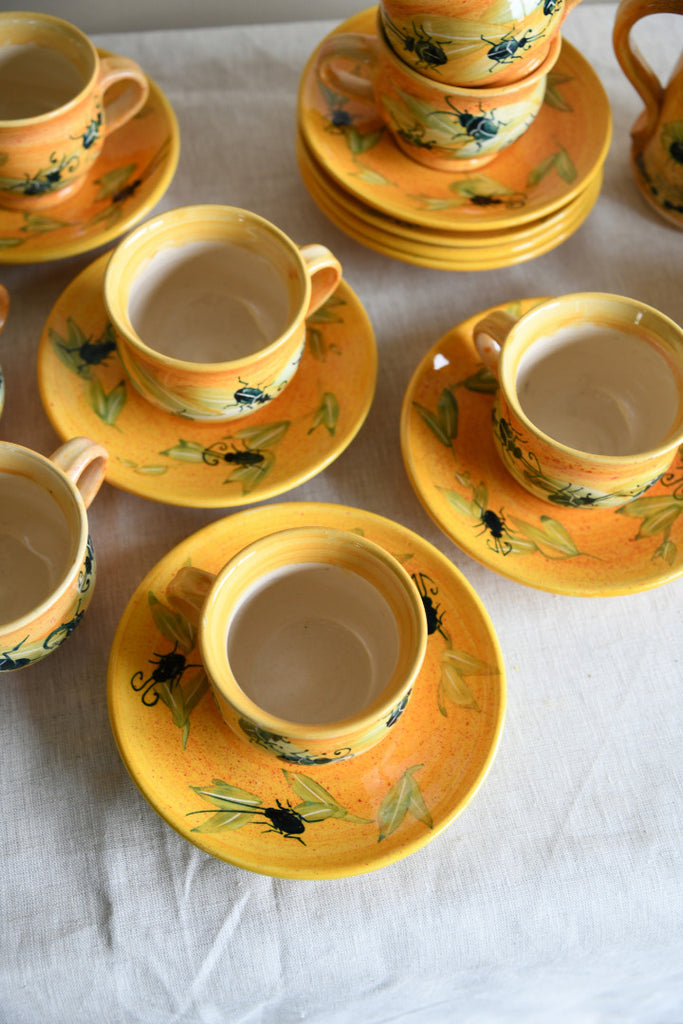 Studio Pottery Beetle Tea Set