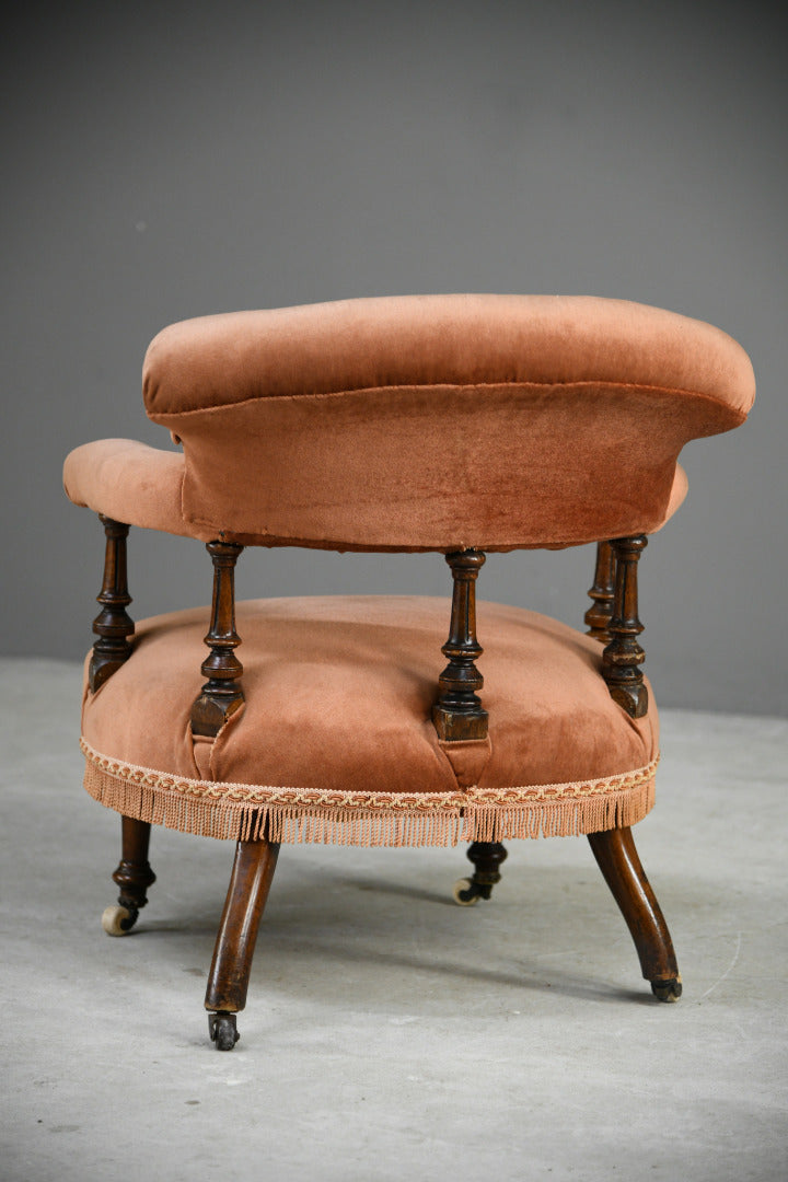Antique Victorian Upholstered Tub Chair