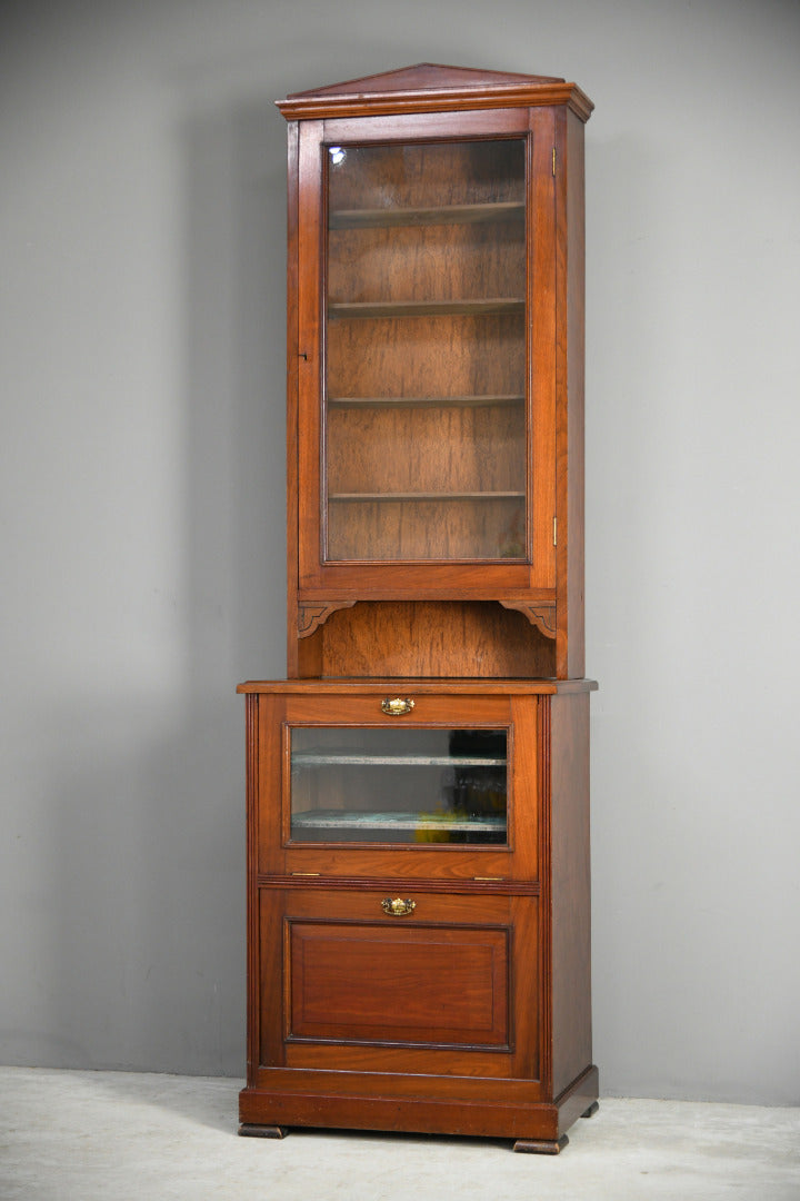 Mahogany Large Glazed Music Cabinet