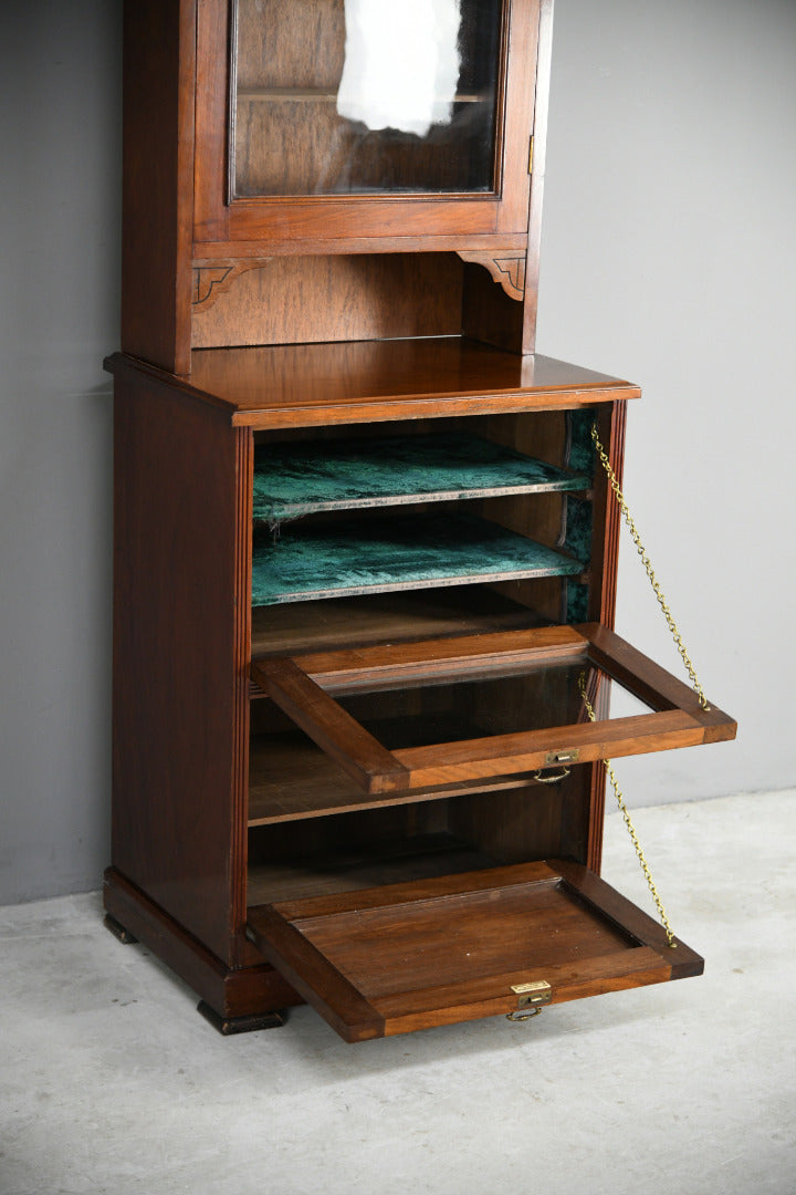 Mahogany Large Glazed Music Cabinet