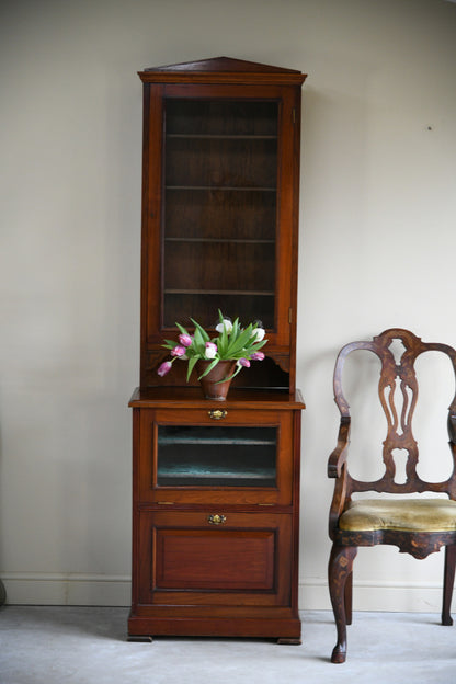 Mahogany Large Glazed Music Cabinet