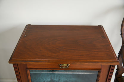 Mahogany Large Glazed Music Cabinet