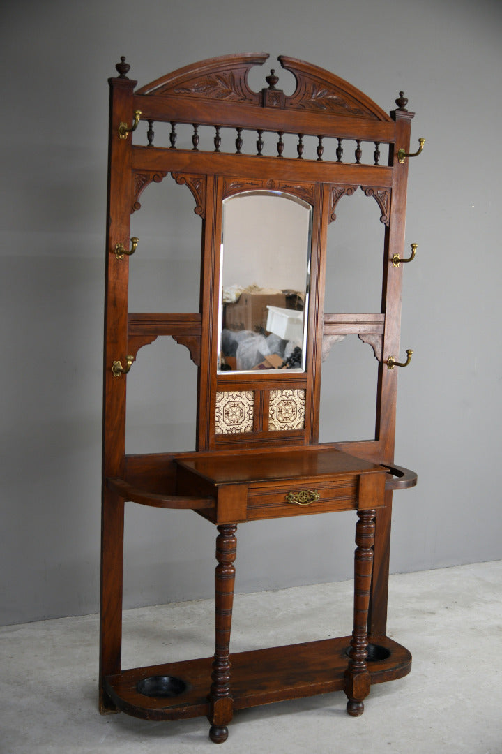 Victorian Aesthetic Movement Mahogany Hall Stand