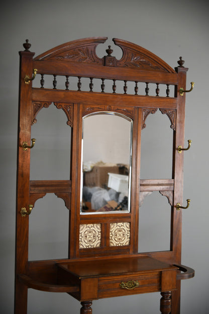 Victorian Aesthetic Movement Mahogany Hall Stand