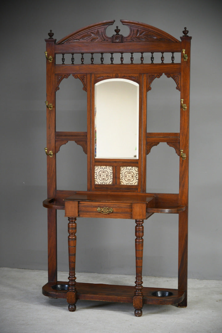 Victorian Aesthetic Movement Mahogany Hall Stand