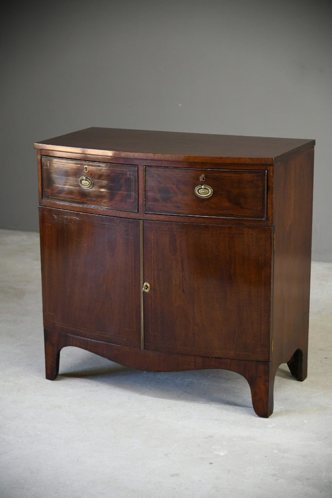 Antique Mahogany Bow Front Cabinet