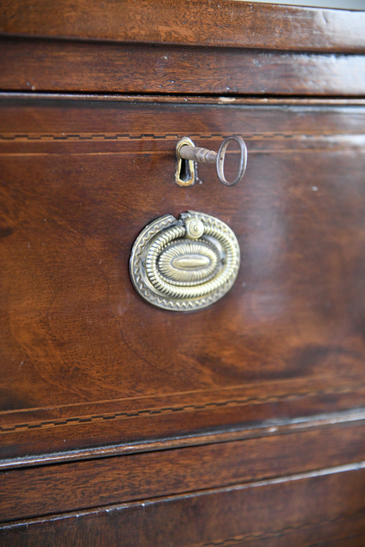 Antique Mahogany Bow Front Cabinet