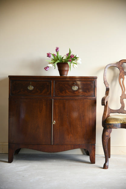 Antique Mahogany Bow Front Cabinet