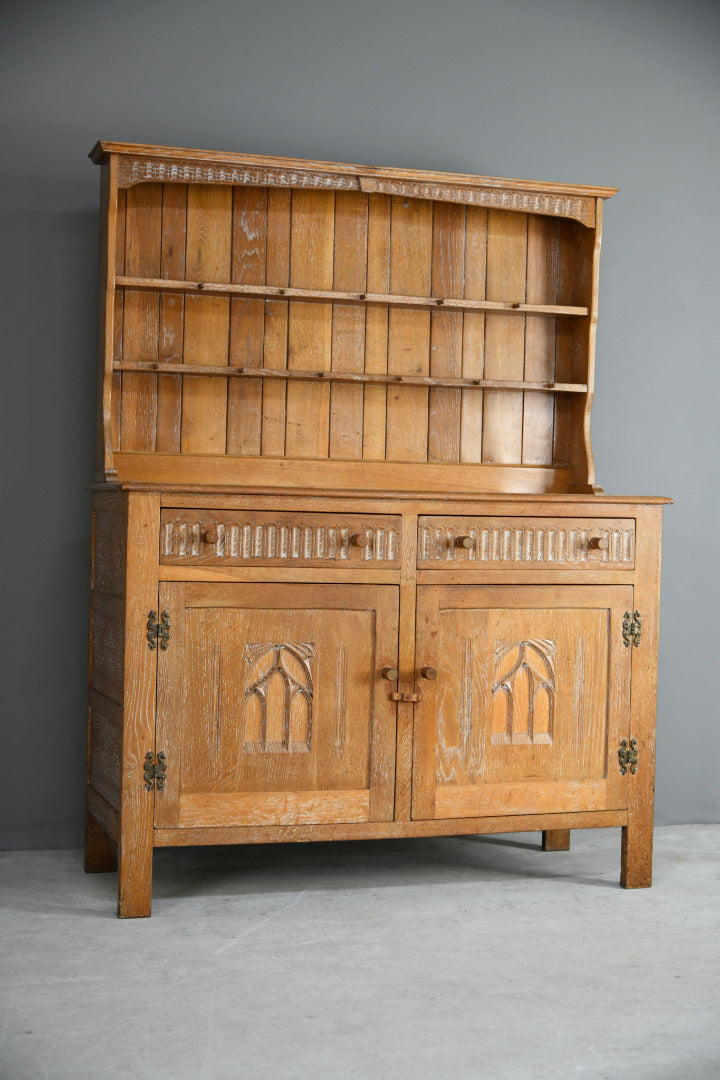 Arts & Crafts Limed Oak Dresser