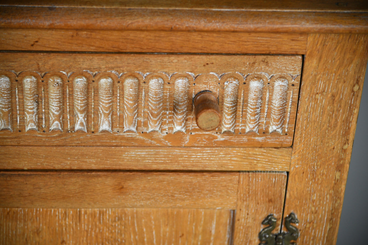 Arts & Crafts Limed Oak Dresser