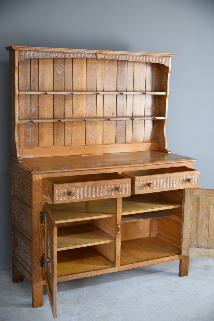 Arts & Crafts Limed Oak Dresser