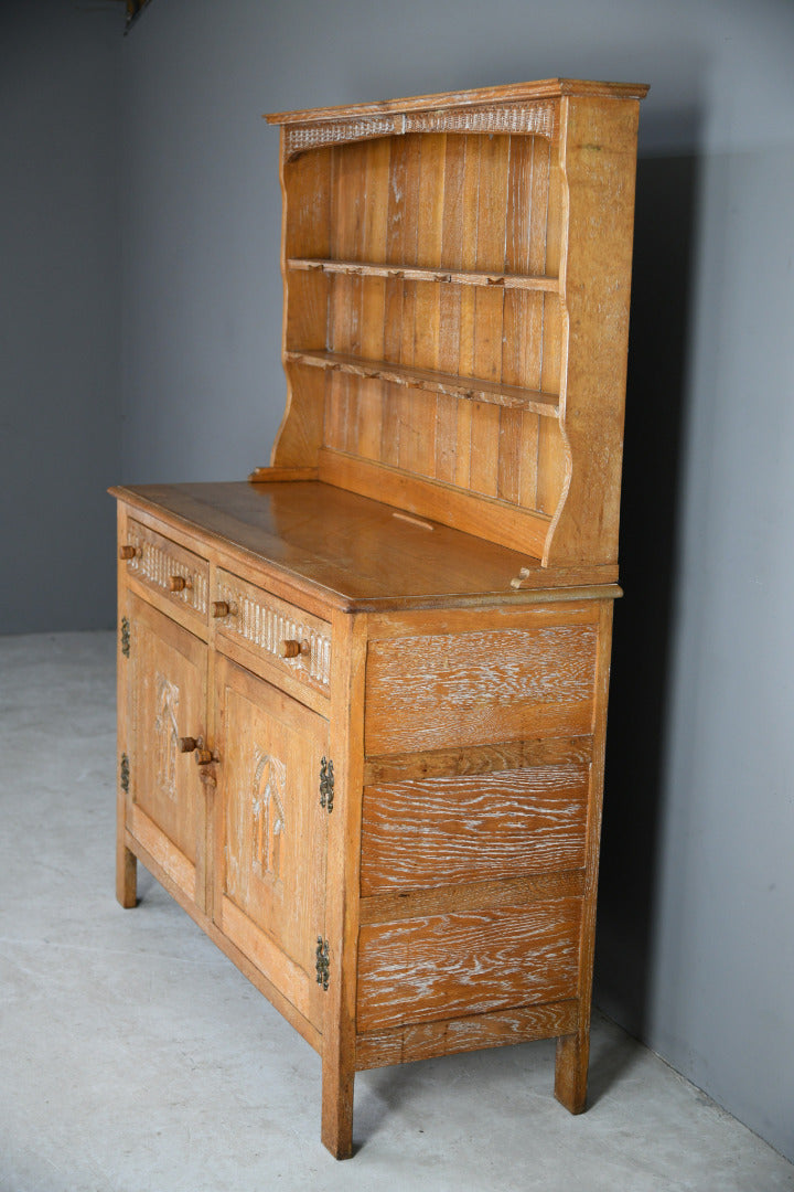 Arts & Crafts Limed Oak Dresser