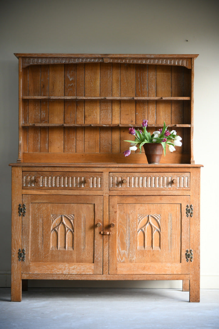 Arts & Crafts Limed Oak Dresser