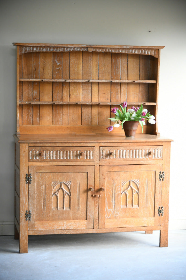 Arts & Crafts Limed Oak Dresser