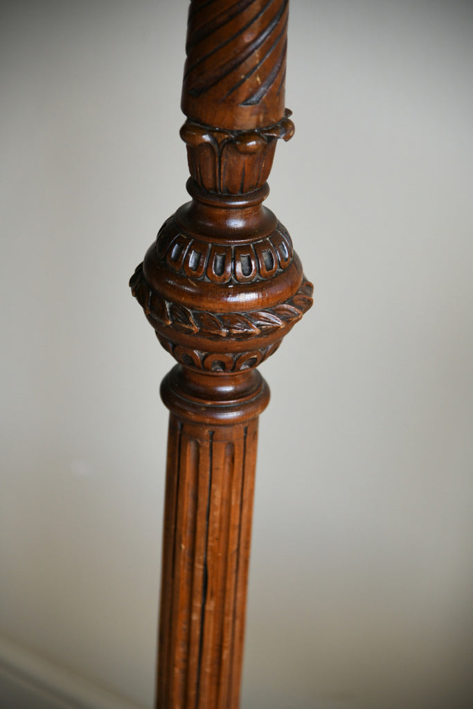 Carved Pine Standard Lamp