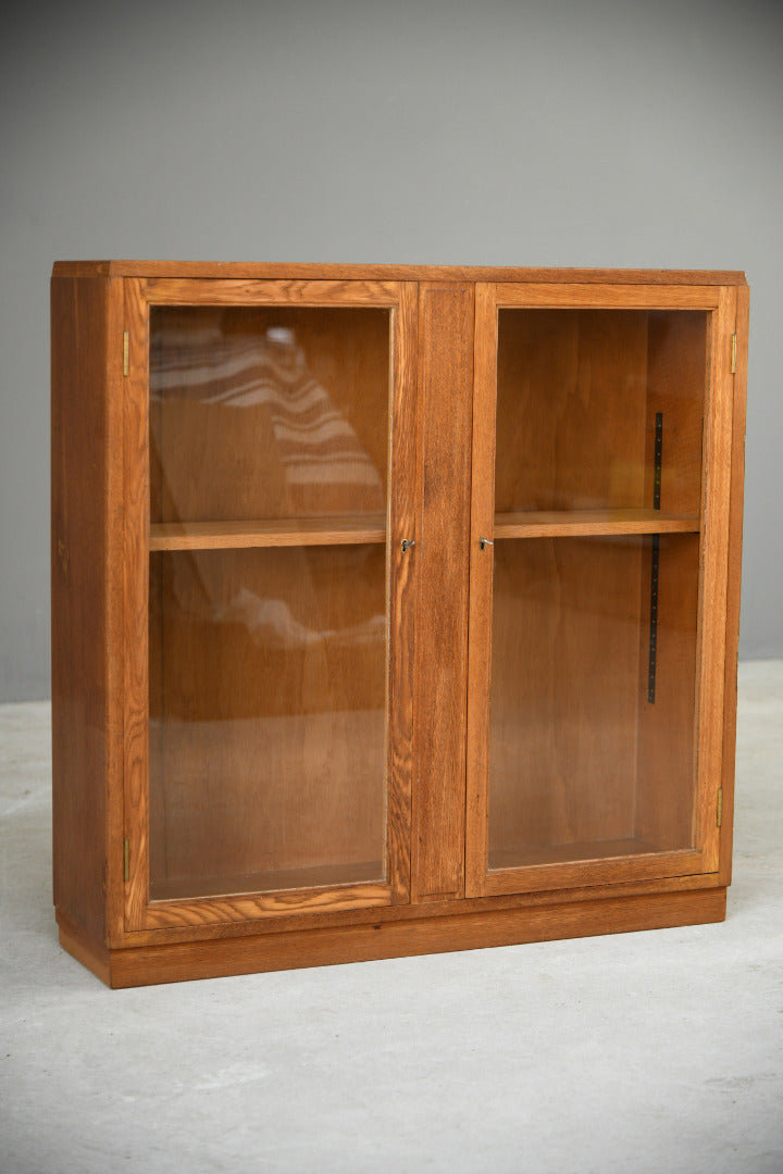 Vintage Glazed Oak Bookcase