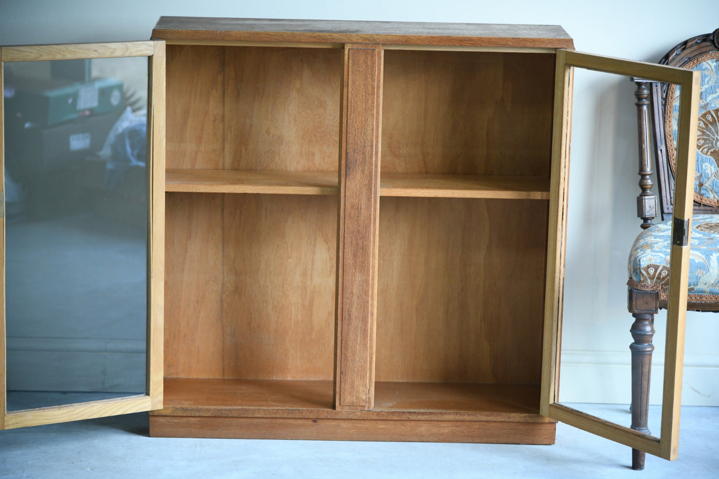 Vintage Glazed Oak Bookcase