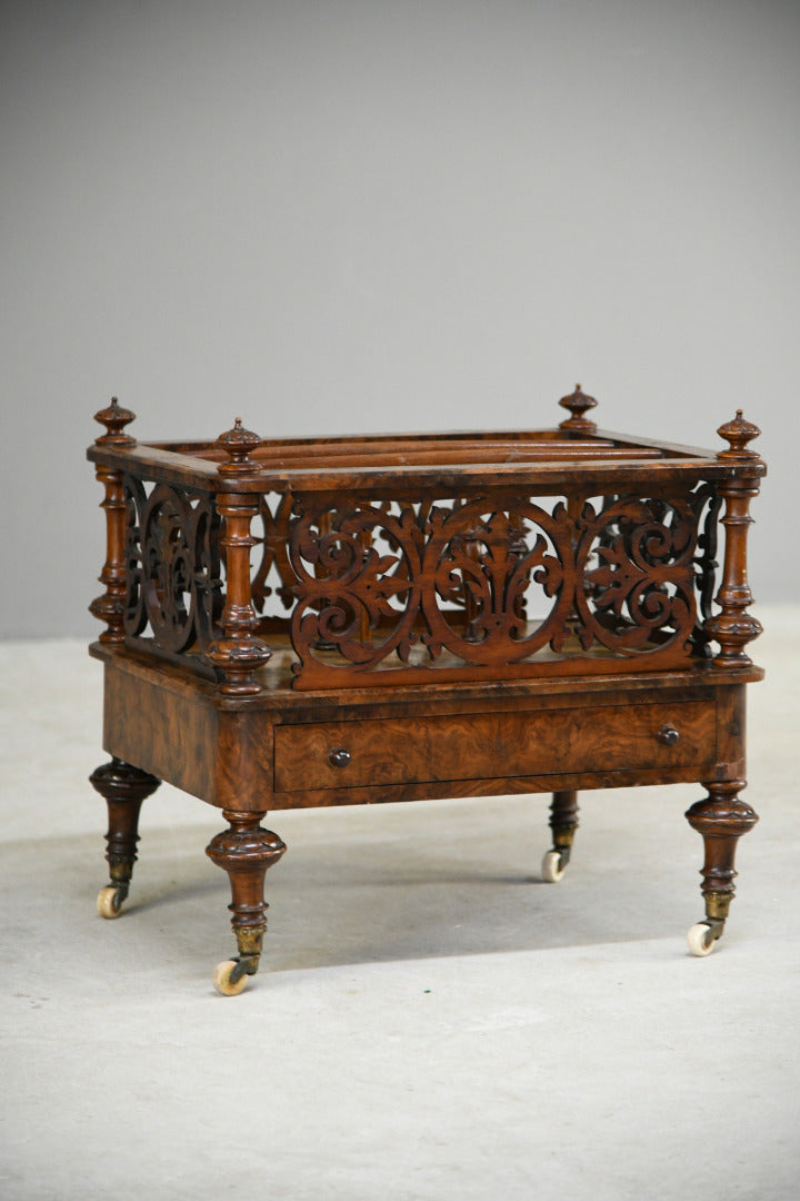 Antique Victorian Walnut Canterbury