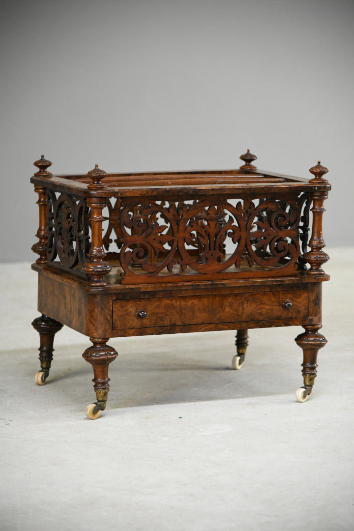 Antique Victorian Walnut Canterbury