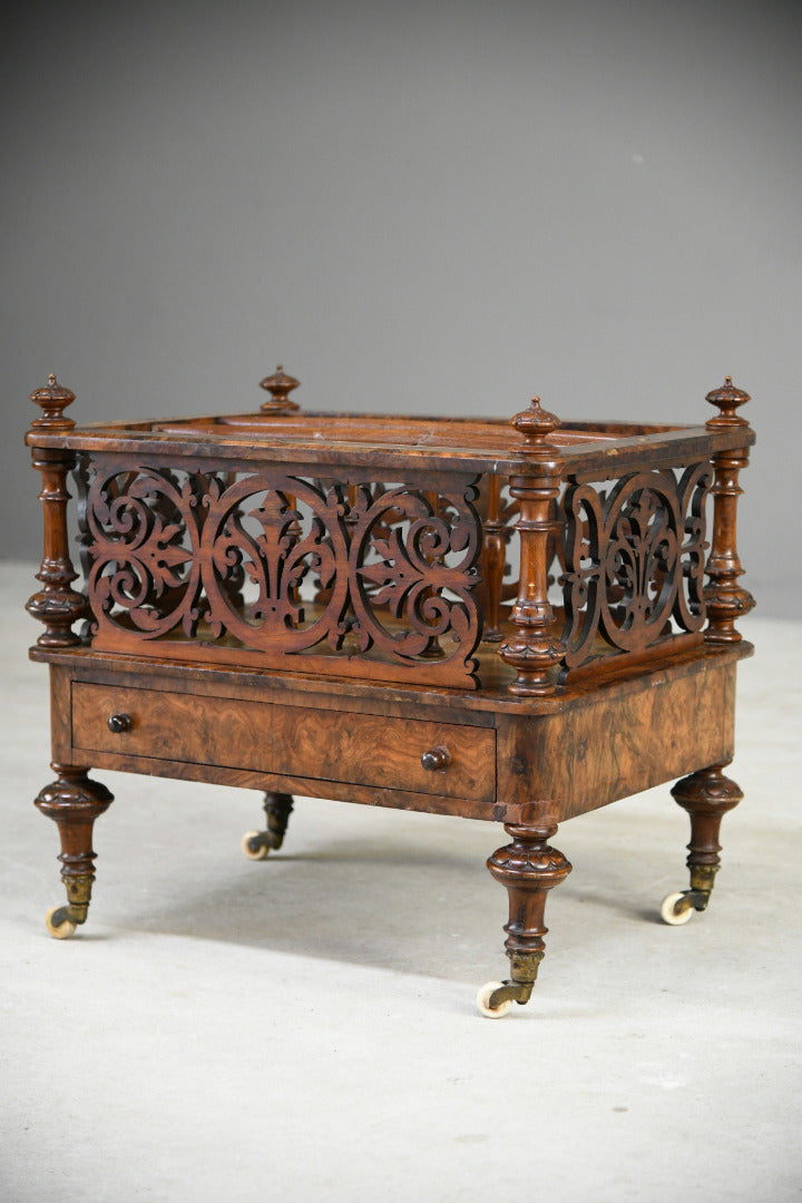 Antique Victorian Walnut Canterbury