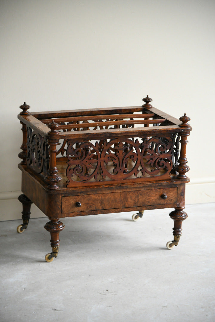 Antique Victorian Walnut Canterbury