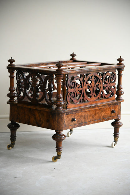 Antique Victorian Walnut Canterbury