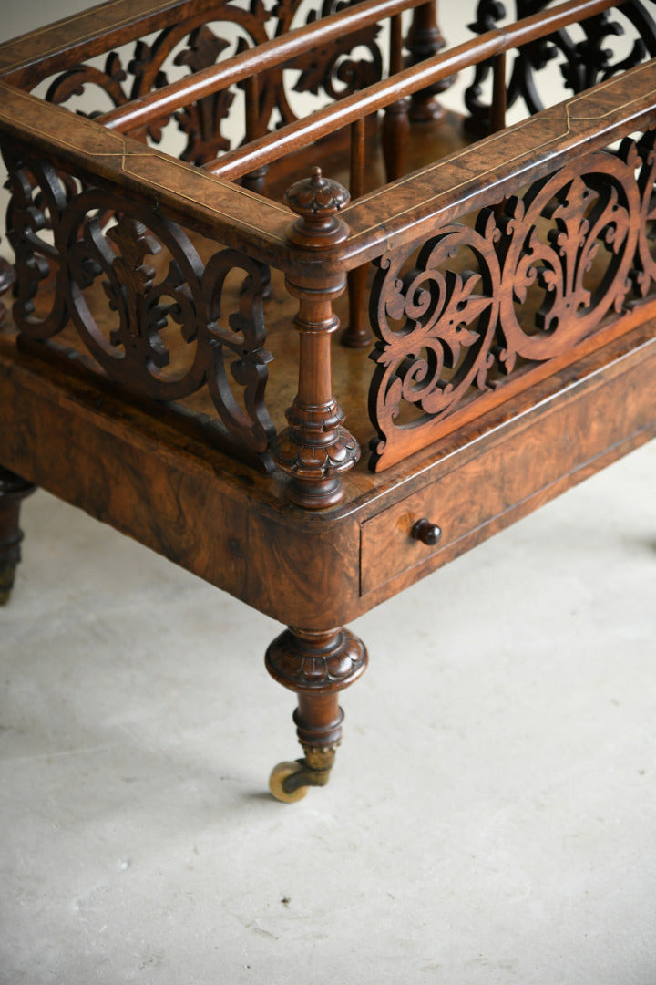 Antique Victorian Walnut Canterbury