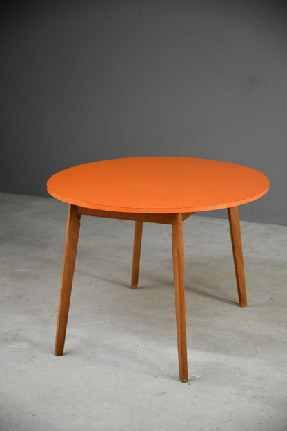 Retro Orange Formica Dining Kitchen Table