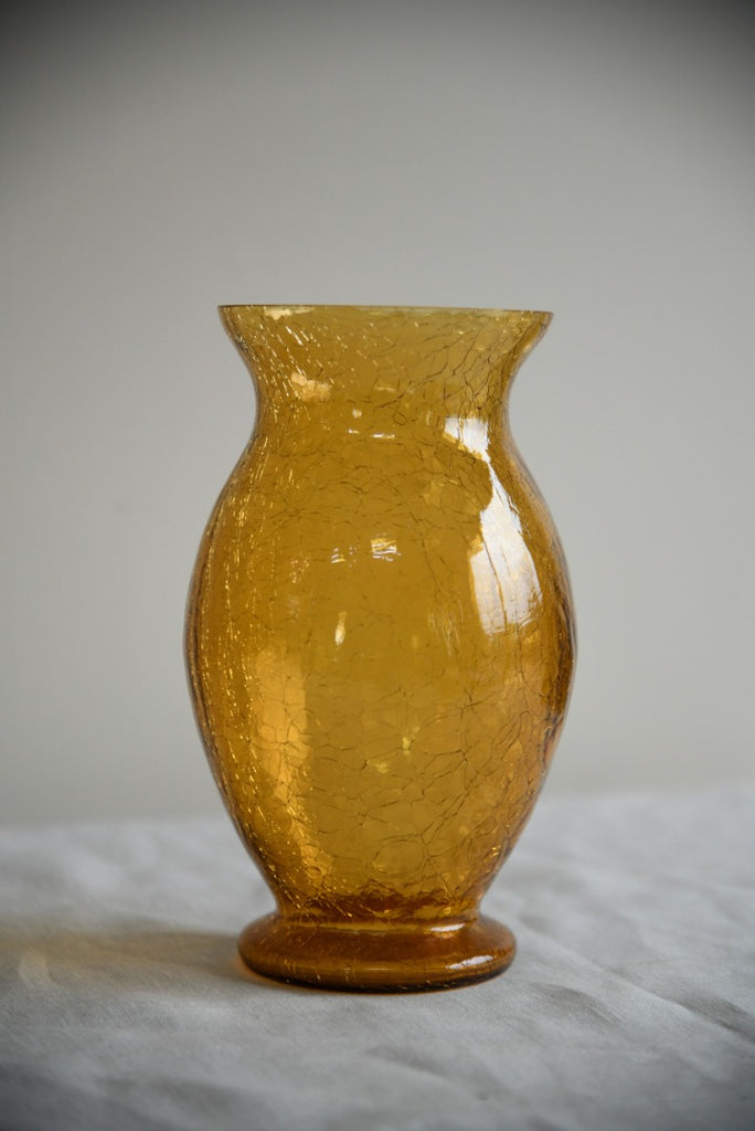 Amber Crackle Vase