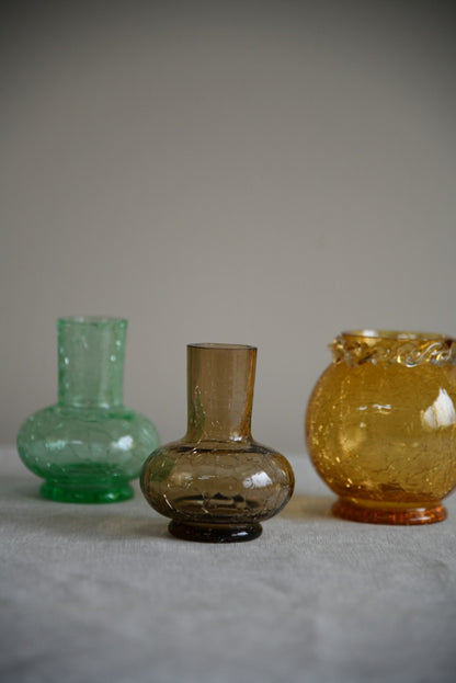 Collection Small Crackle Glass Vase